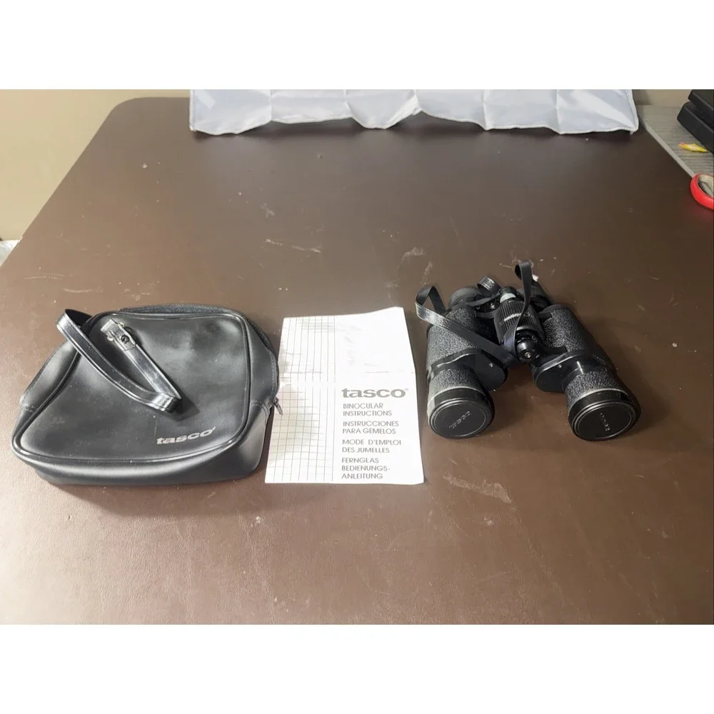 Tasco‎ Binoculars w/ Case 7x35 346 Ft/1000 yds 115M/1000M Vintage Coated